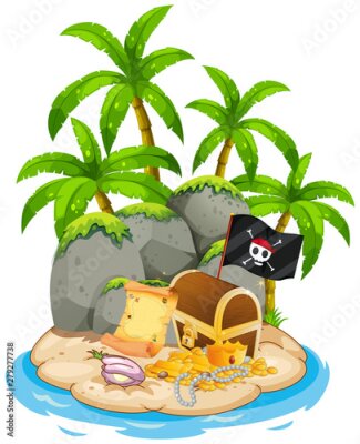 Poster Piratenschat op het eiland