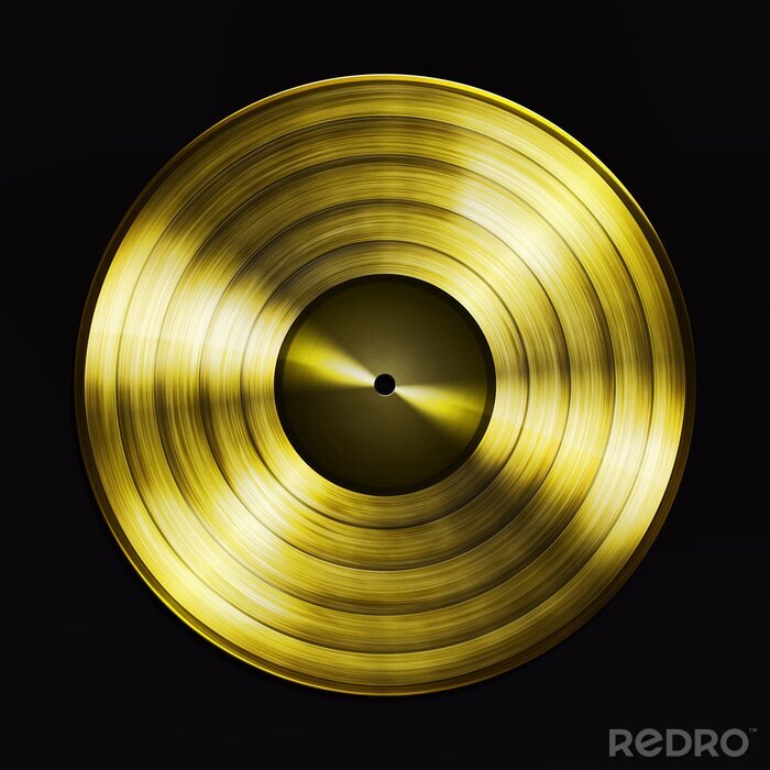 Poster Plaat op de zwarte achtergrond