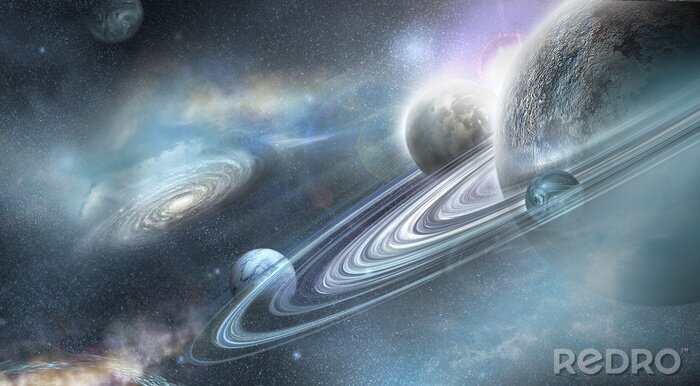 Poster Planeet met ringen
