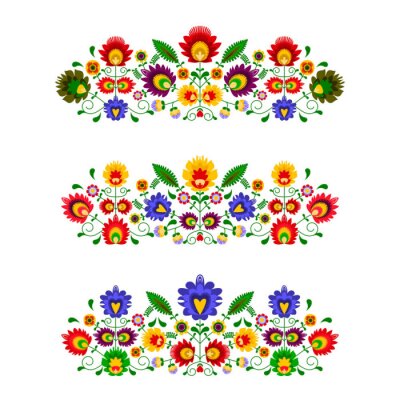 Poster Polskie Wzory Ludowe - trzy propozycje