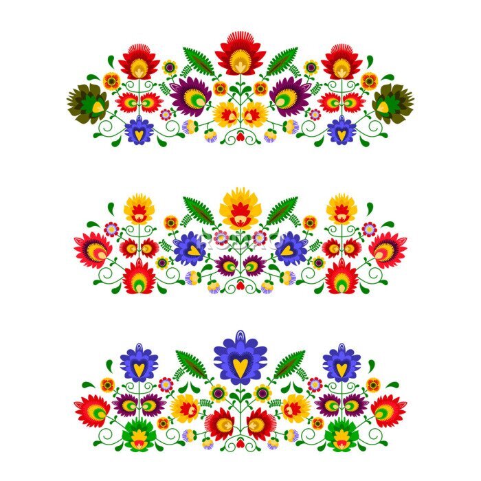 Poster Polskie Wzory Ludowe - trzy propozycje