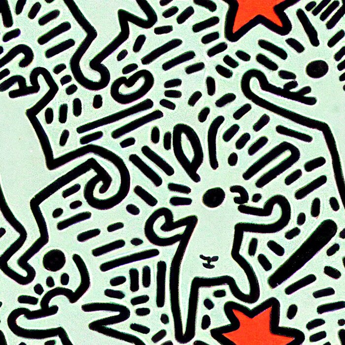 Poster Pop-art in Haring-stijl