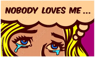 Poster Popart komische illustratie