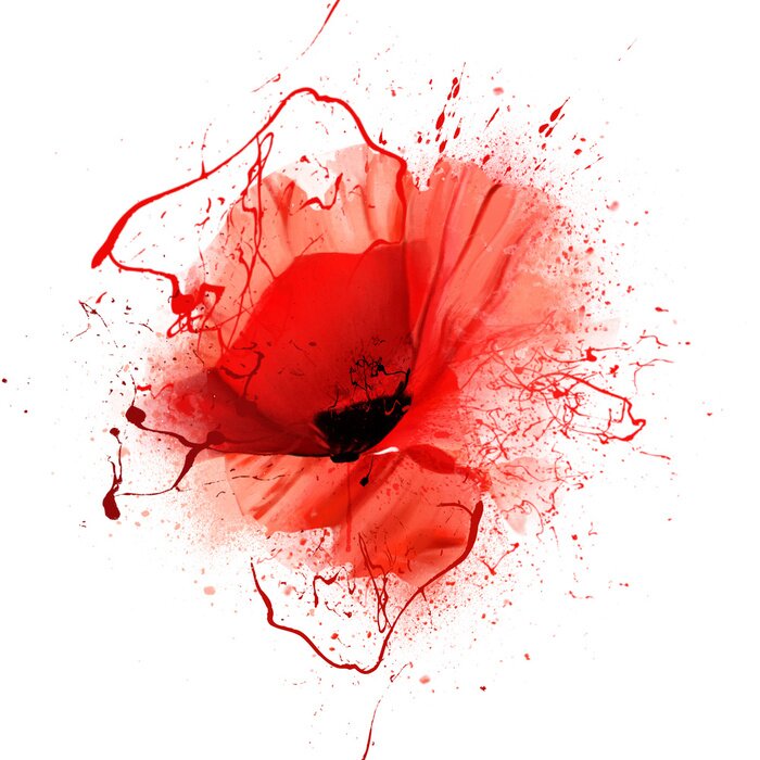 Poster Poppy bloem vol expressie