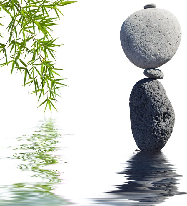 Poster Poreuze stenen verticaal gerangschikt