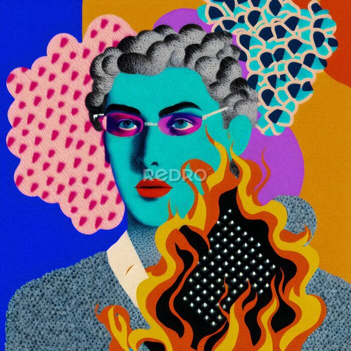 Poster Portret pop-art collage
