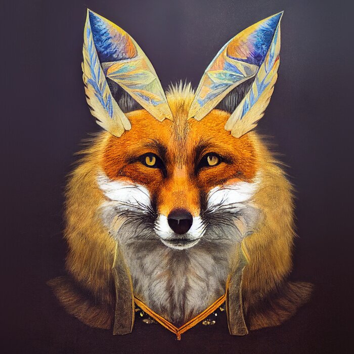 Poster Portret van een tribale bohovos