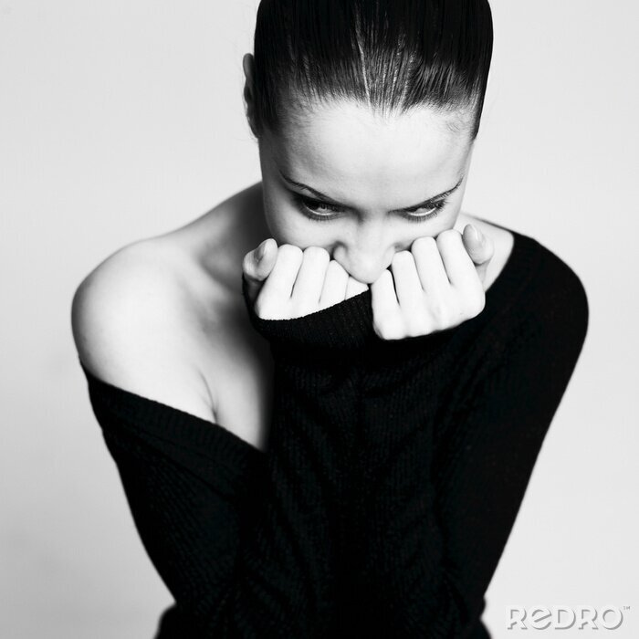 Poster Portret van een vrouw in trui