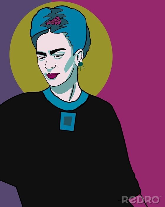 Poster Portret van Frida