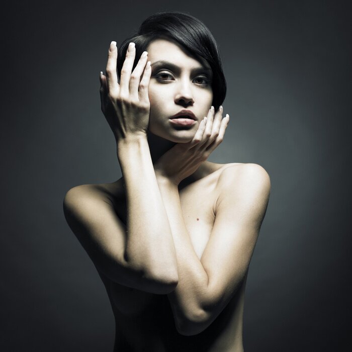 Poster Portret van mooie sensuele vrouw