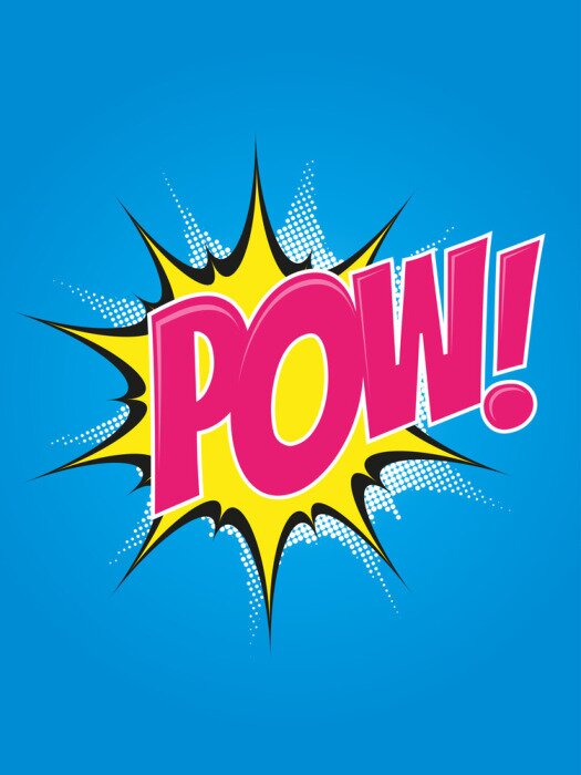 Poster pow pop-art explosie retro poster