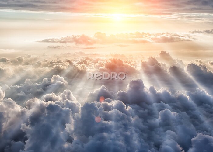 Poster Prachtige blauwe lucht achtergrond