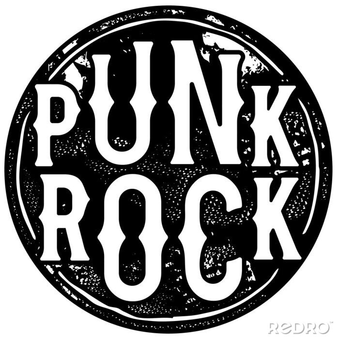 Poster Punk rock badge label