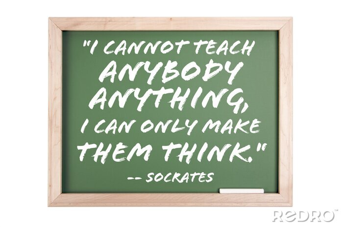 Poster Quote Serie Schoolbord Geïsoleerde op een witte achtergrond.