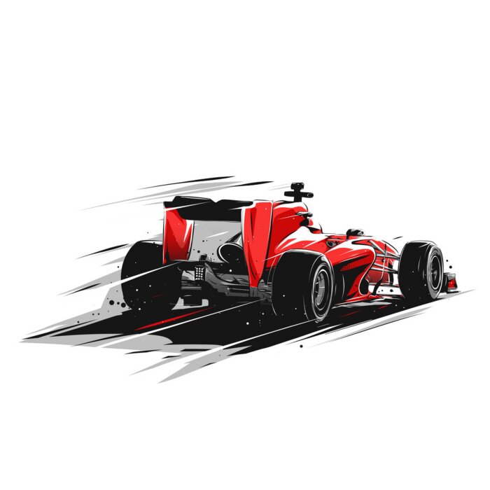 Poster Red sports car F1