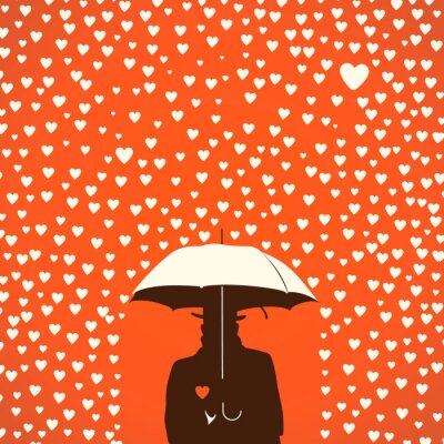 Poster Regen van harten