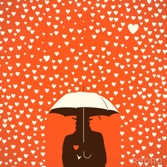 Poster Regen van harten