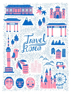 Poster Reis naar Korea
