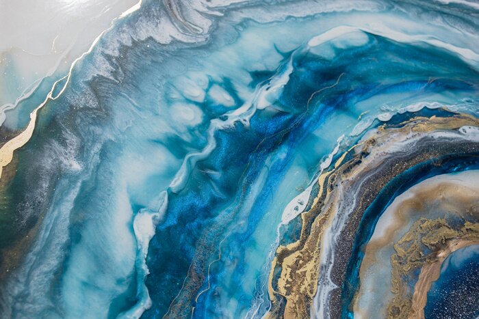 Poster resin geode abstract art