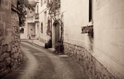 Retro foto van mediterrane stad