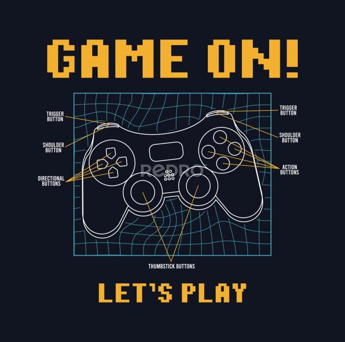 Poster Retro-gamepad