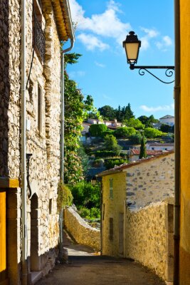 Retro lantaarn in een straat