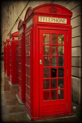 Retro London City telefooncel