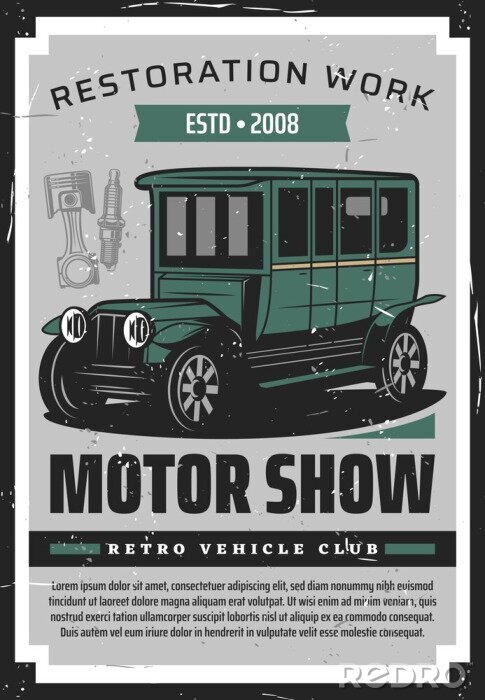Poster Retro motorshow