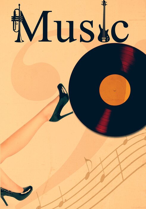 Poster Retro-muziek