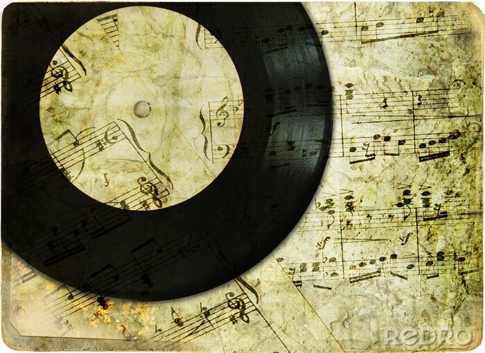 Poster Retro perkament met notities