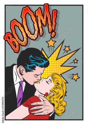 Poster Retro pop-art kus