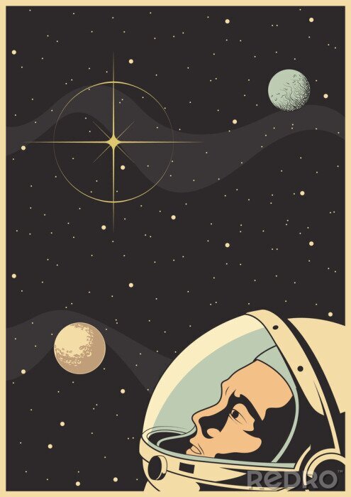 Poster Retro ruimteontwerp