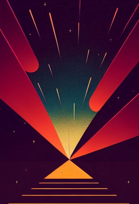 Poster Retro-stijl abstractie