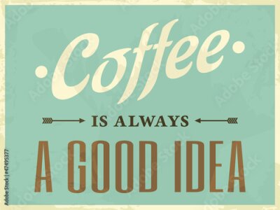 Poster Retro Style Coffee Poster