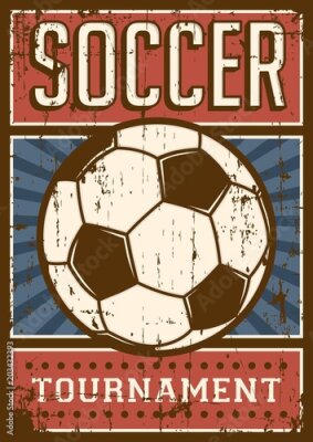 Poster Retro voetbaltoernooi-afbeelding