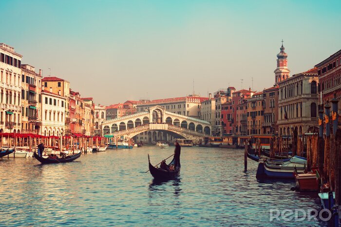 Poster Rialtobrug in Venetië