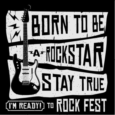 Poster Rock Music Festival Vector T-shirt of Poster Illustratie