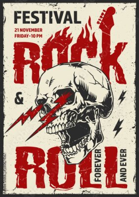 Poster Rockconcertposter grafisch ontwerp