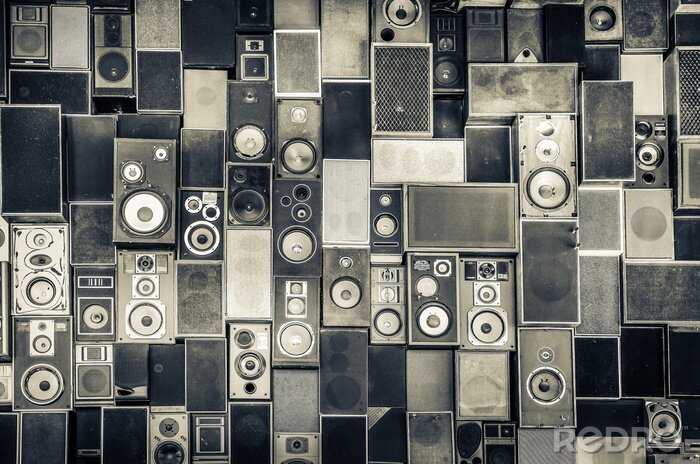 Poster Rock’n’roll en luidsprekers