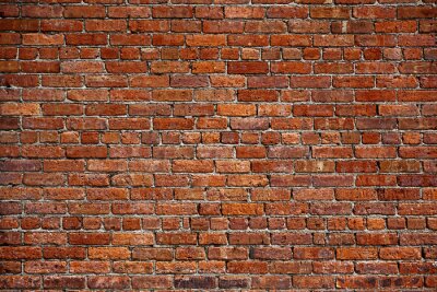 Poster Rode bakstenen muur
