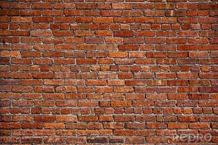 Poster Rode bakstenen muur
