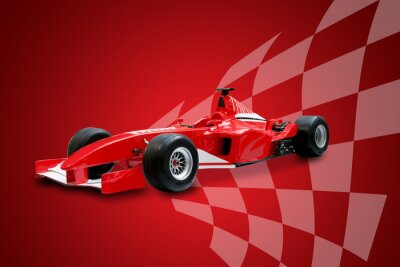 rode formule een auto en race vlag