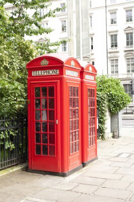 Poster Rode telefooncellen in Londen