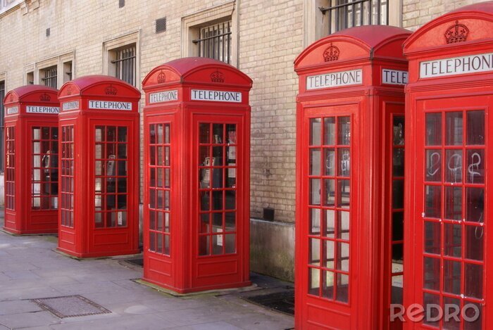 Poster Rode telefooncellen in Londen