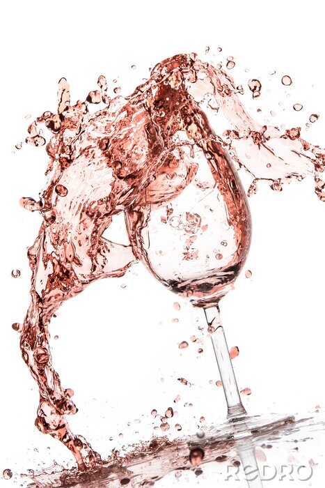 Poster Rose wijn in beweging