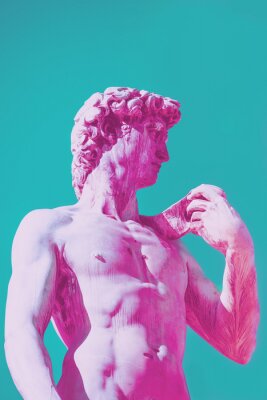 Poster Roze antieke sculptuur