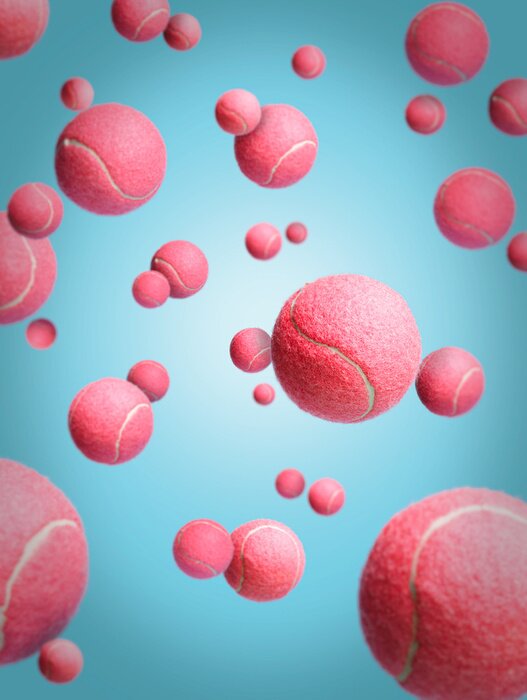 Poster Roze tennisballen