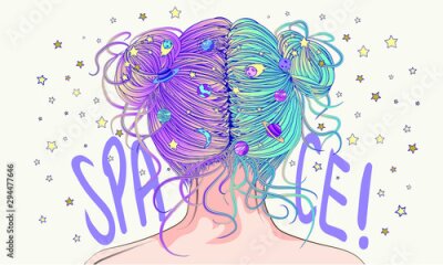 Poster ruimte meisje