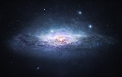 Poster Ruimte met een oogvormig sterrenstelsel