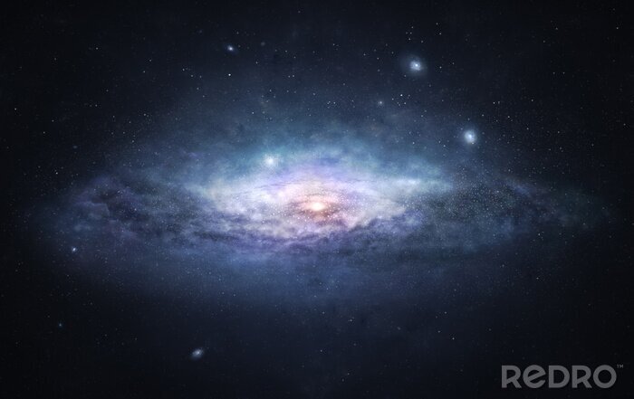 Poster Ruimte met een oogvormig sterrenstelsel
